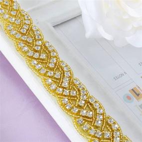 img 2 attached to 💎 Silver Rhinestone Wedding Applique: Crystal Women's Accessories & Belts