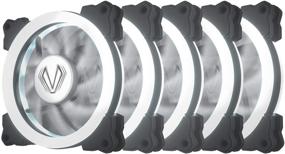 img 4 attached to Vetroo SG120 Gaming PC Case Fans - 5 Pack, 120mm Halo Ring LED Cooling Fans