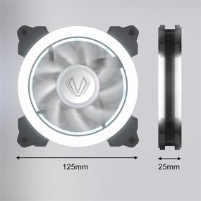 img 1 attached to Vetroo SG120 Gaming PC Case Fans - 5 Pack, 120mm Halo Ring LED Cooling Fans