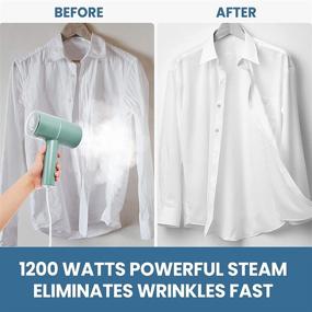 img 2 attached to 🧳 Portable Travel Steamer 1200W - Handheld Garment Steamer with 210ML Large Water Tank - Fast Heat Clothing Steamer for Travel - Leak Proof Wrinkle Remover - Suitable for Any Fabric Garments