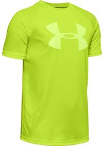 img 3 attached to Удобная и стильная: мальчики Under Armour Tech Big Logo футболка для тренировок с коротким рукавом