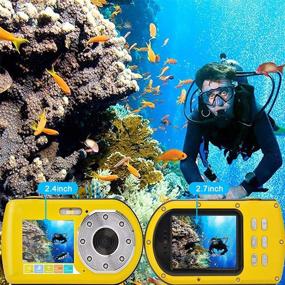 img 3 attached to 📷 Top-Quality Waterproof Underwater Camera for Snorkeling - 1080P FHD, 20MP, Dual Screen, Anti Shake, Selfie, 16x Digital Zoom