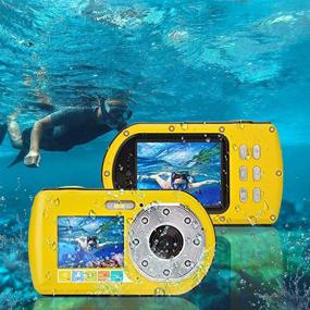 img 4 attached to 📷 Top-Quality Waterproof Underwater Camera for Snorkeling - 1080P FHD, 20MP, Dual Screen, Anti Shake, Selfie, 16x Digital Zoom