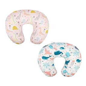 img 4 attached to 🤱 Babygoal Nursing Pillow Covers for Breastfeeding Moms, 100% Organic Woven Cotton, 20x16x5.5in Maternity Breastfeeding Newborn Infant Feeding Cushion Cover, 2 Pack - 2CUPW13-B