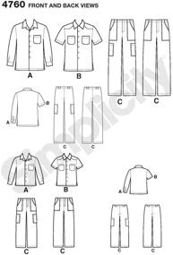 img 2 attached to 👖 Выкройка "Simplicity 4760": рубашка и брюки для мужчин и мальчиков, размер A (S-M-L/S-M-L-XL) - стильные и универсальные дизайны