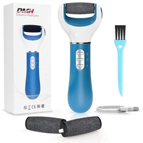 img 4 attached to 👣 Revitalize Your Feet: Rechargeable Electric Foot Scrubber for Dead Hard Cracked Dry Skin - 2 Speed Wet & Dry File Pedicure Tools - Portable and Effective - Blue