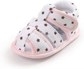 img 4 attached to 💼 Kuner Cotton Rubber Sole Non-slip Sandals for Baby Boys and Girls - Perfect First Walkers Shoes for Outdoor Adventures