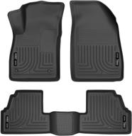 🚗 husky liners 98271: premium weatherbeater front & 2nd seat floor mats for buick encore & chevrolet trax (2013-2020) - black logo