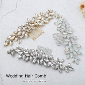 img 3 attached to 💍 Silver Rhinestone Artio Bride Wedding Hair Comb: Elegant Hair Accessories for Women and Girls - HC015