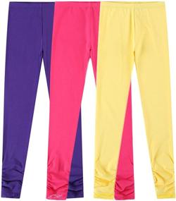 img 4 attached to Stretchy Anti-static Leggings for Girls - Bienzoe Uniform Clothing