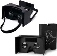 👓 2 упаковки vr-гарнитур 3d box очки виртуальной реальности для всех смартфонов от 3 до 6 дюймов - гугл кардборд vr2.0black логотип