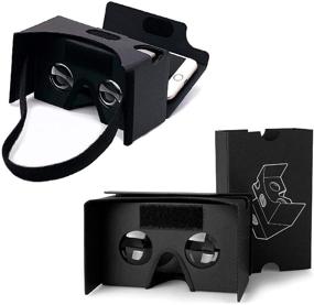 img 4 attached to 👓 2 упаковки VR-гарнитур 3D Box очки виртуальной реальности для всех смартфонов от 3 до 6 дюймов - Гугл Кардборд VR2.0BLACK