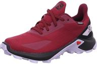 👟 stylish and comfortable: salomon alphacross running caspia heather girls' shoes logo