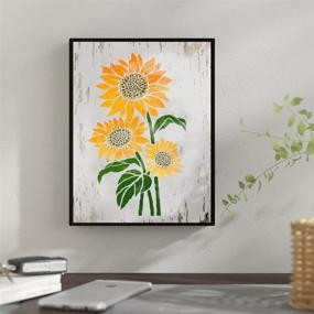 img 3 attached to 🌻 DLY LIFESTYLE Large Sunflower Stencil: Versatile and Reusable 12x15 Inch Template for Painting on Various Surfaces - Perfect for DIY Art, Crafts, and Home Decoration