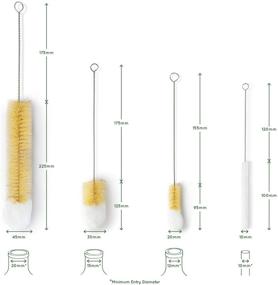 img 2 attached to 🧼 Bambaw Bottle Brush Set - 3 Cleaning Brushes for Water Bottles, Tubes, and Glass - Soft Cotton Tips for Scratch Prevention - Three Sizes Included