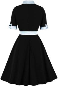 img 3 attached to 👗 Colorblock Vintage Women's Clothing by Wellwits - Ideal for Office Wear