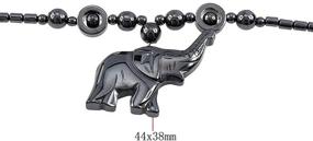 img 3 attached to 🐘 Luck, Strength, and Patience Necklace: IDB Non Magnetic Hematite Elephant Pendant - Symbol of Good Fortune