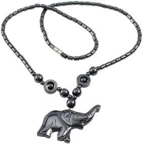 img 4 attached to 🐘 Luck, Strength, and Patience Necklace: IDB Non Magnetic Hematite Elephant Pendant - Symbol of Good Fortune