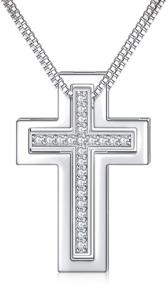 img 3 attached to 💞 Soulmeet: Matching Cross Sterling Silver Couple Necklace - Everlasting Faith Jewelry Gift for Loved Ones