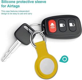 img 2 attached to Tracker Lightweight Soft Skin Cover Accessories Finder Holder With Key Chain Anti-Loss Protective And Scratch-Resistant Lightweight Skin Protection Cover (Not Including AirTag) -04