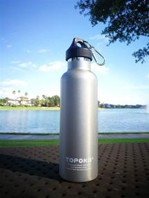 img 3 attached to TOPOKO Stainless Steel Vacuum Water Bottle - Non-Rusty, Double Wall Insulated Thermos for Sports, Hiking, and Travel - Leak Proof, BPA Free - 25 oz, Grey