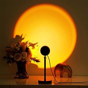 img 4 attached to 🌅 Elleety Sunset Lamp - Transform Your Space with 180-degree Rotating Sunset Light Projector - USB Charge for Warm, Romantic Ambiance - Perfect for Indoor Photoshoots - Exquisite Aluminum Alloy Design