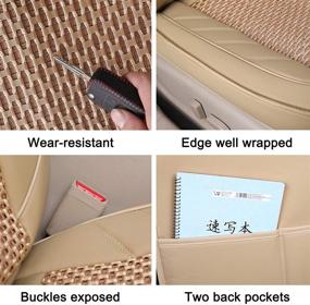 img 1 attached to 🚗 LUCKYMAN CLUB Breathable 5 Car Seat Covers: Superior Fit for Sedan SUV Truck - RDX RLX TLX CX-5 Mazda3 Mazda6 Accord CRV Sonata (Beige Full Set)