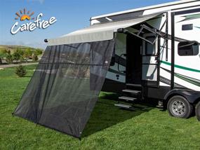 img 4 attached to 🌞 Carefree 701508ACD Black 15' x 8' Drop RV Awning EZ ZipBlocker: Ultimate Sun and Bug Protection Solution