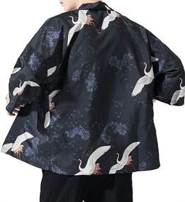 img 4 attached to Kimono Cardigan Jacket Japanese X Large