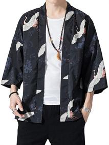 img 2 attached to Kimono Cardigan Jacket Japanese X Large