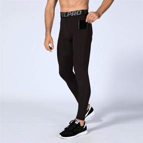 img 3 attached to Yuerlian Compression Running Baselayer Leggings Sports & Fitness and Cycling