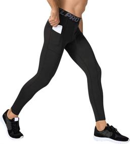 img 4 attached to Yuerlian Compression Running Baselayer Leggings Sports & Fitness and Cycling
