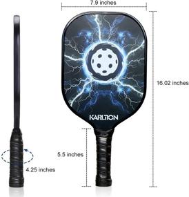 img 2 attached to 🏓 Pickleball Paddle Set - 2 Graphite Pickleball Rackets with Carbon Fiber Glassfiber Surface, Polymer Honeycomb Core, 4 Outdoor Balls, and 1 Portable Sport Bag