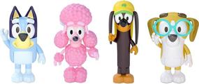 img 4 attached to 🐶 Bluey Friends Poseable Figures with Snickers Included