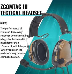 img 2 attached to Z-TAC Official Store: Z-Tactical Comta III Headset (Z051-CB) with U94 PTT Kenwood Push to Talk (Z113-KEN) - Noise Reduction Headphone Walkie Talkie Dual PTT for Military Radio