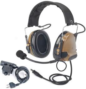 img 4 attached to Z-TAC Official Store: Z-Tactical Comta III Headset (Z051-CB) with U94 PTT Kenwood Push to Talk (Z113-KEN) - Noise Reduction Headphone Walkie Talkie Dual PTT for Military Radio