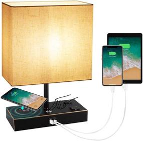 img 3 attached to Bedside Control Wireless Dimmable Nightstand