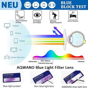 img 3 attached to 👓 AQWANO Blue Light Blocking Computer Reading Glasses - Lightweight Flexible TR90 Unbreakable Durable Readers with Anti Glare Filter and UV Protection for Women Men - 1.5