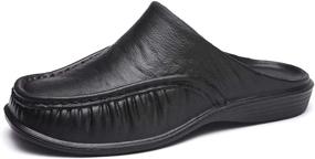 img 4 attached to Stylein Mules Backless Loafers Slippers Men's Shoes for Mules & Clogs