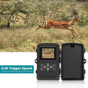 img 1 attached to Охотничья камера для трекинга 20МП 1080P Full HD влагозащищенная - Наблюдение за дикой природой и охота, обнаружение на расстоянии 120°, ночное видение с активацией по движению, 2-дюймовый ЖК-экран, ИК-светодиоды.