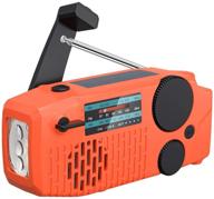 【2021 newest model】 tiemahun portable solar emergency hand crank am fm noaa weather radio for home outdoor with led flashlight home audio logo