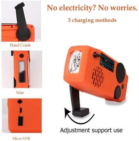 img 2 attached to 【2021 Newest Model】 Tiemahun Portable Solar Emergency Hand Crank AM FM NOAA Weather Radio For Home Outdoor With LED Flashlight Home Audio