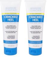 👣 advanced clinicals cracked heel cream: heal dry feet, smooth rough spots, banish calluses (two - 8oz) logo