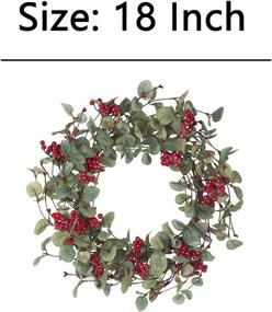 img 3 attached to Skrantun Inch Christmas Wreath Christmas Decorations Berries