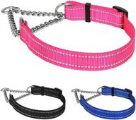 🐶 adjustable martingale dog collar with reflective nylon, stainless steel chain training pet choke collar for medium and large dogs - collardirect logo