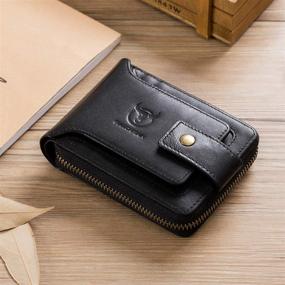 img 3 attached to 👝 BULLCAPTAIN High Capacity Genuine Leather Wallet