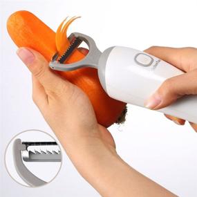 img 3 attached to 🍏 Effortless Peeling Made Easy: KitchenTour Electric Peeler 3-Piece Fruit & Vegetable Peeler Set