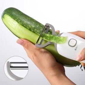 img 1 attached to 🍏 Effortless Peeling Made Easy: KitchenTour Electric Peeler 3-Piece Fruit & Vegetable Peeler Set