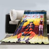 🍜 naruto shippuden ichiraku fleece soft throw blanket [45 x 60 inches] - officially licensed and perfect for sofa, couch, and bed! logo