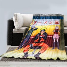 img 4 attached to 🍜 Naruto Shippuden Ichiraku Fleece Soft Throw Blanket [45 x 60 inches] - Officially Licensed and Perfect for Sofa, Couch, and Bed!